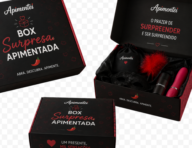 Box Surpresa Apimentada da Apimentei une praticidade, mistério e experiências para casais